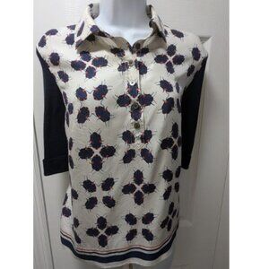 TORY BURCH Polo Silk Ladybug Print CHARLIE Sweater Size M